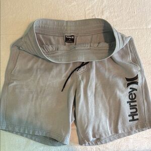 Hurley Gray Shorts with Drawstring Waistband (Small)